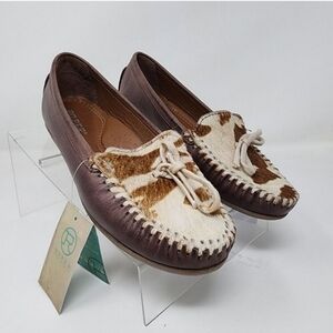 Roper  Womens Lilly Cow Print Moccasins Flats Casual size 6, 7,
